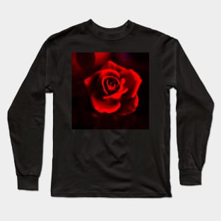 Red rose on red Long Sleeve T-Shirt